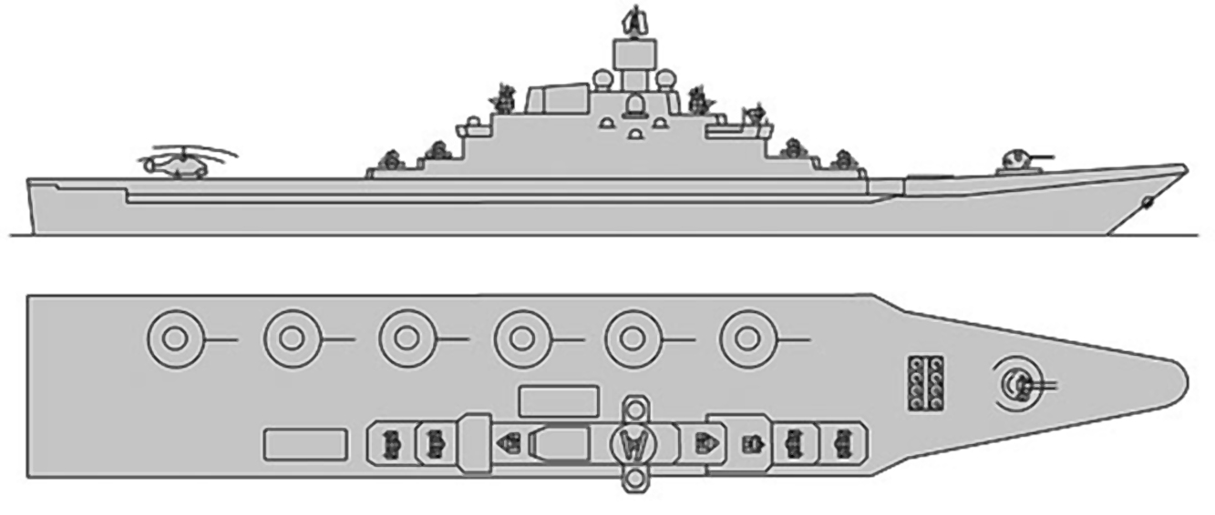 Чертеж десантного корабля