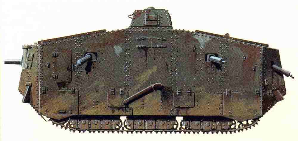 Первые танки германии. A7v танк. A7v танк вид сбоку. Sturmpanzerwagen a7v танк. Немецкий танк а7v.