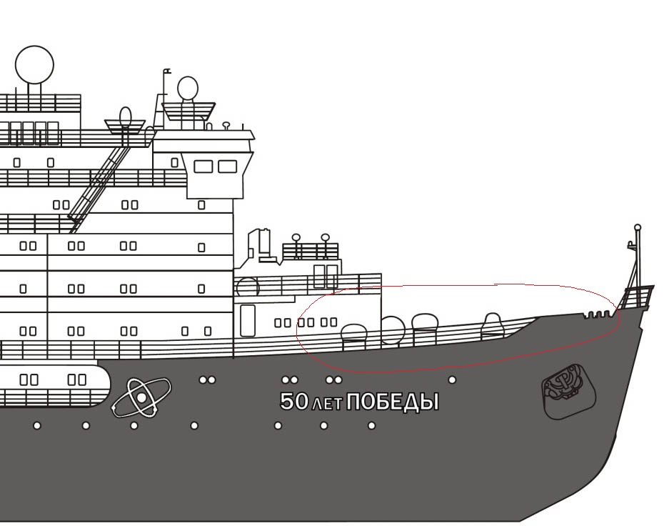 Теоретический чертеж ледокола