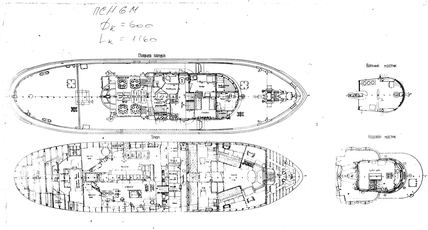 Речной буксир чертежи